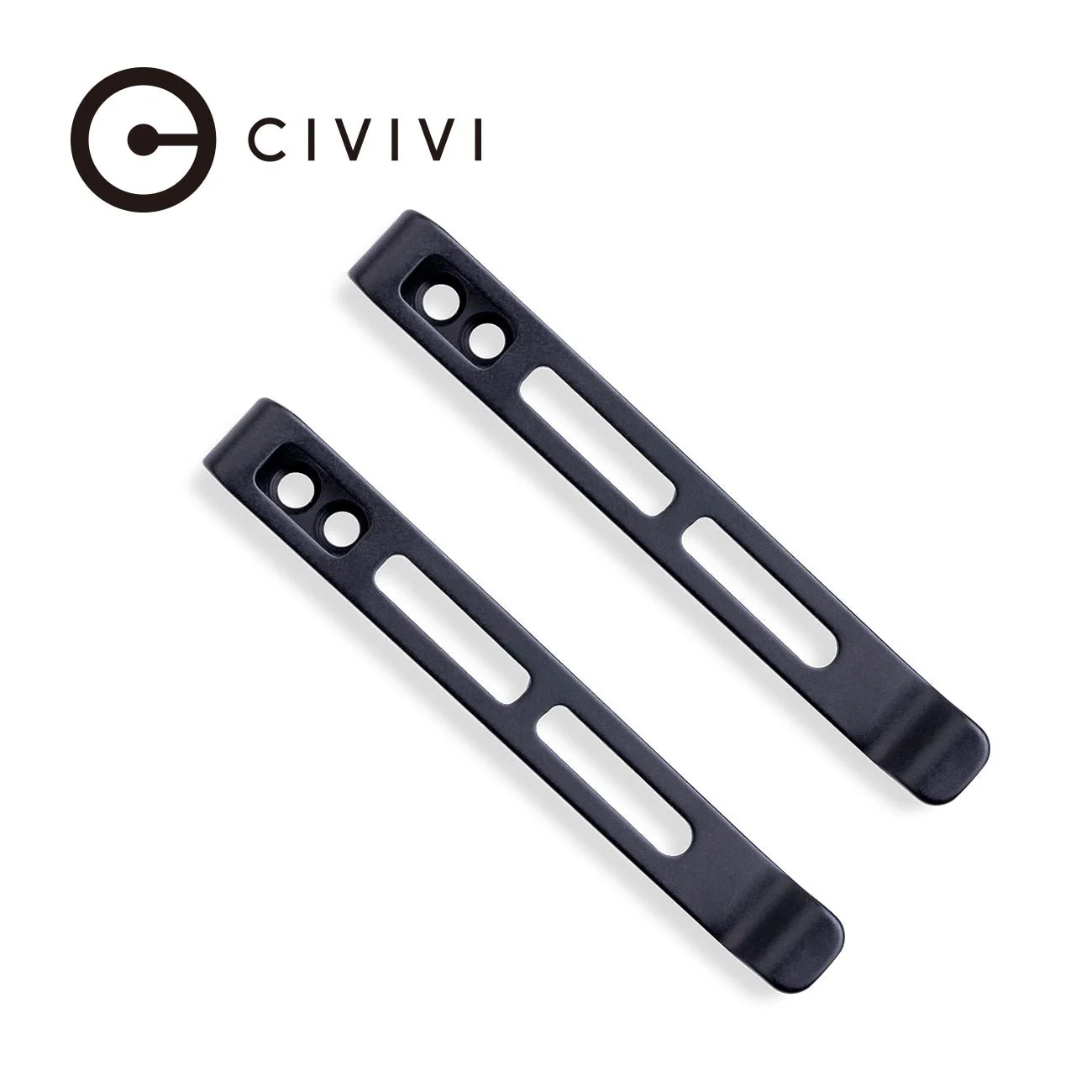 CIVIVI 2PCS Deep Carry Pocket Clip for EDC Knife with Recessed Screw Hole, NOT Screws Included CA-06C