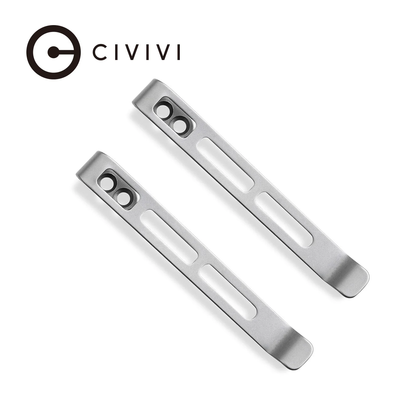 CIVIVI 2PCS Deep Carry Pocket Clip for EDC Knife with Recessed Screw Hole, NOT Screws Included CA-06D