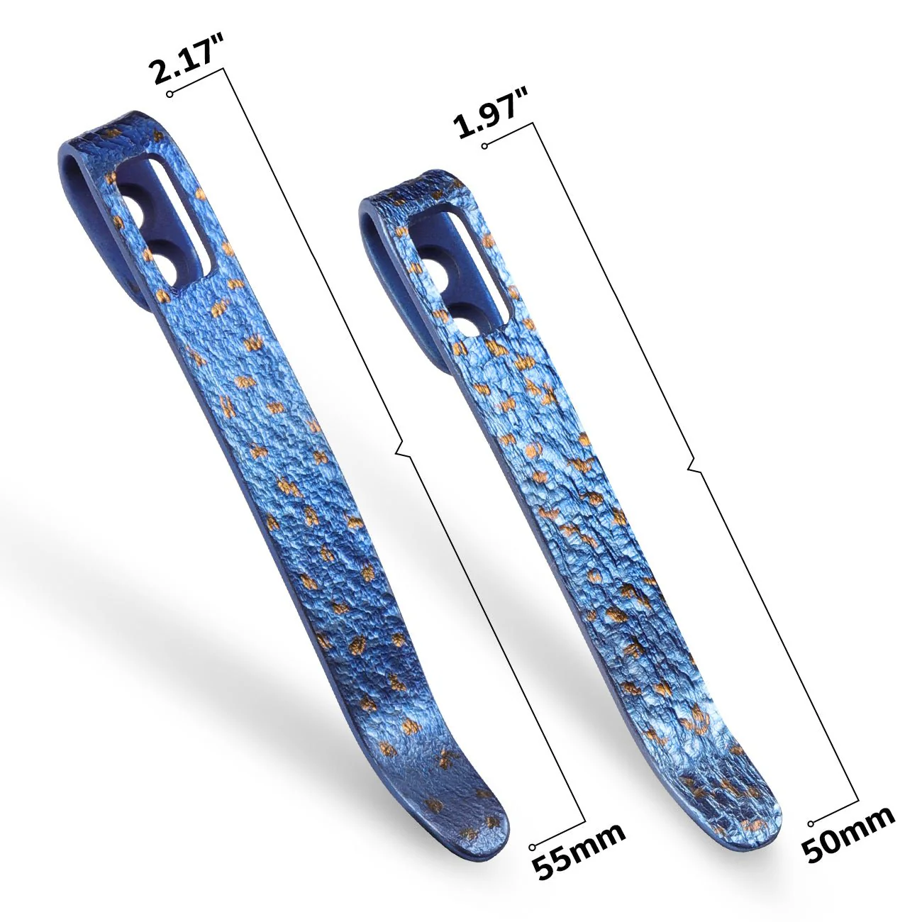 CIVIVI 4PCS Flamed Titanium Pocket Clips, NO Screws Included, 50MM 55MM Clip with Recessed Screw Hole T002C - Image 5