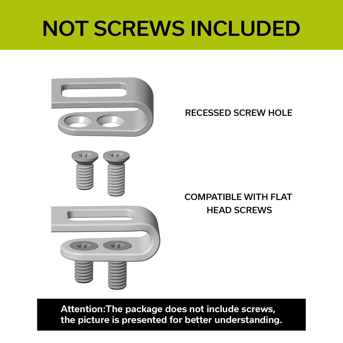 CIVIVI 4PCS Flamed Titanium Pocket Clips, NO Screws Included, 50MM 55MM Clip with Recessed Screw Hole T002C - Image 6