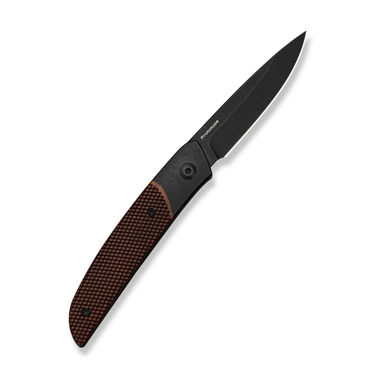 CIVIVI Aevren Slip Joint Knife Black Stainless Steel With Guibourtia Wood Inlay (2.98" Black Stonewashed Nitro-V Blade) C25094 Sample1 - Image 2