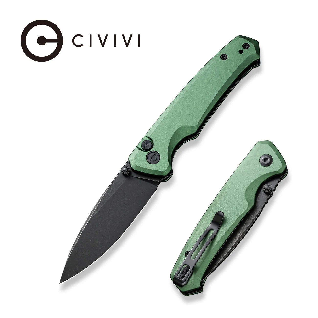 CIVIVI Altus Button Lock & Thumb Stud Knife Aluminum Handle (2.97" Nitro-V Blade) C20076-5