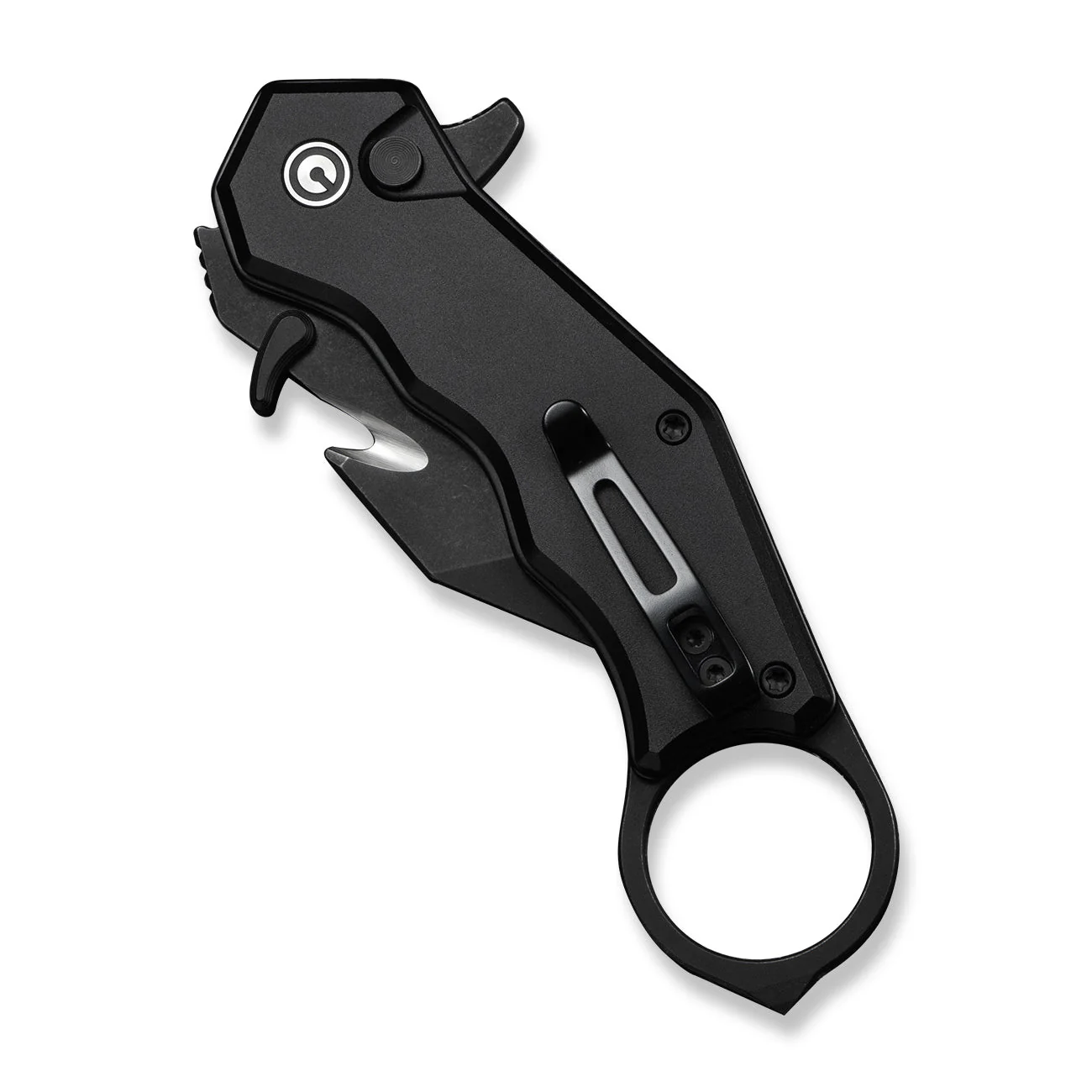 CIVIVI Amaroq Flipper & Thumb Stud & Button Lock Knife Black Aluminum Handle (2.11" Black Stonewashed Nitro-V Blade) C24018-2 - Image 11