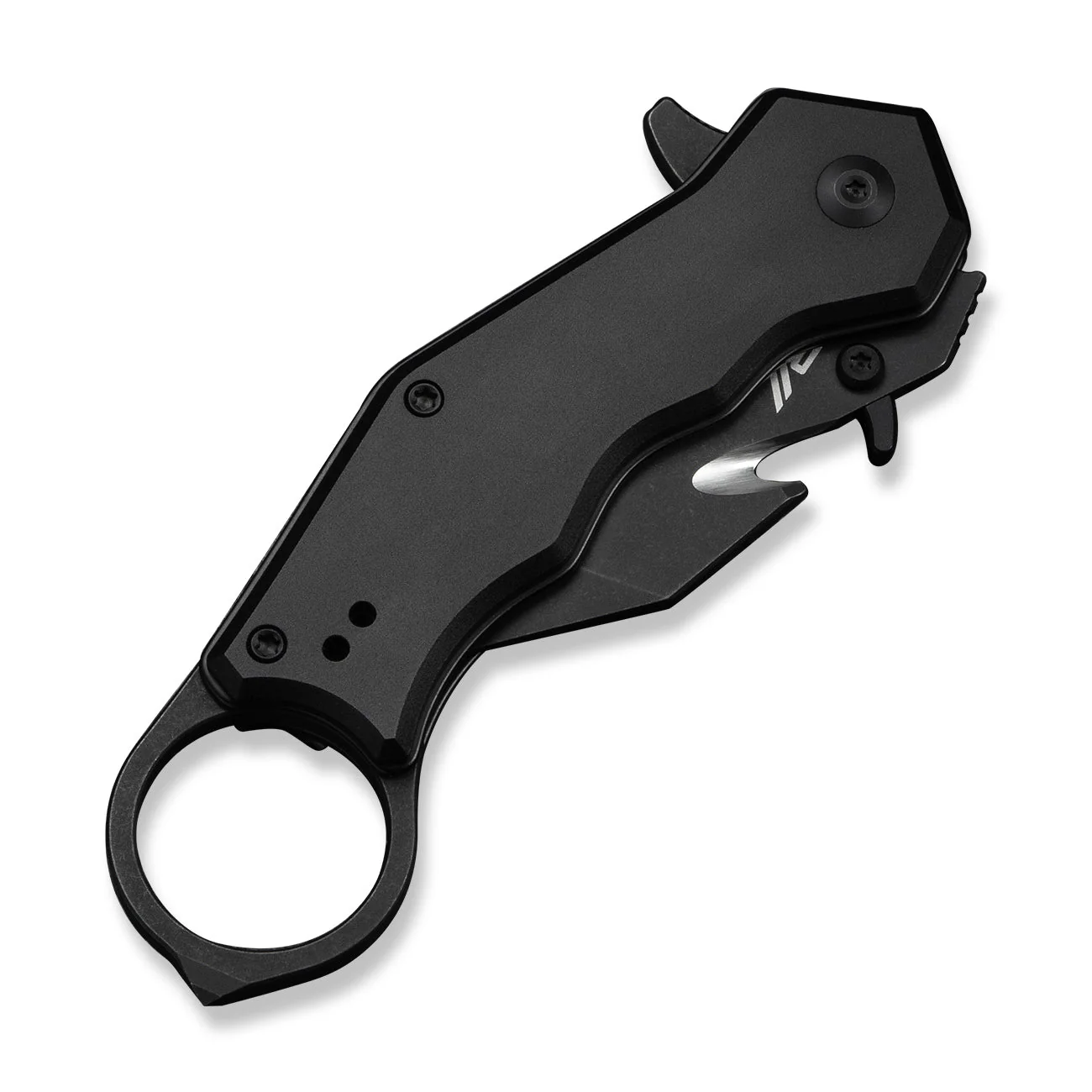 CIVIVI Amaroq Flipper & Thumb Stud & Button Lock Knife Black Aluminum Handle (2.11" Black Stonewashed Nitro-V Blade) C24018-2 - Image 12