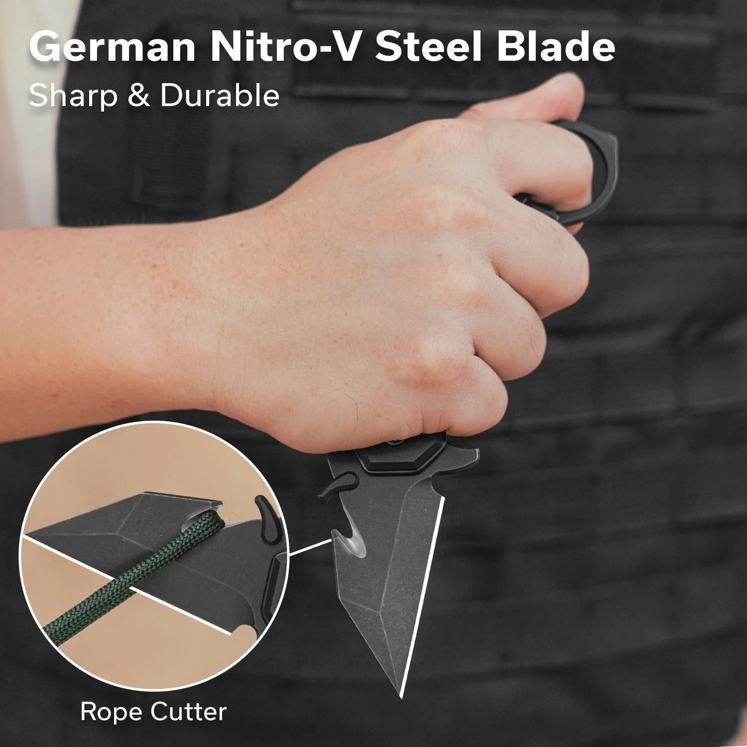 CIVIVI Amaroq Flipper & Thumb Stud & Button Lock Knife Black Aluminum Handle (2.11" Black Stonewashed Nitro-V Blade) C24018-2 - Image 3