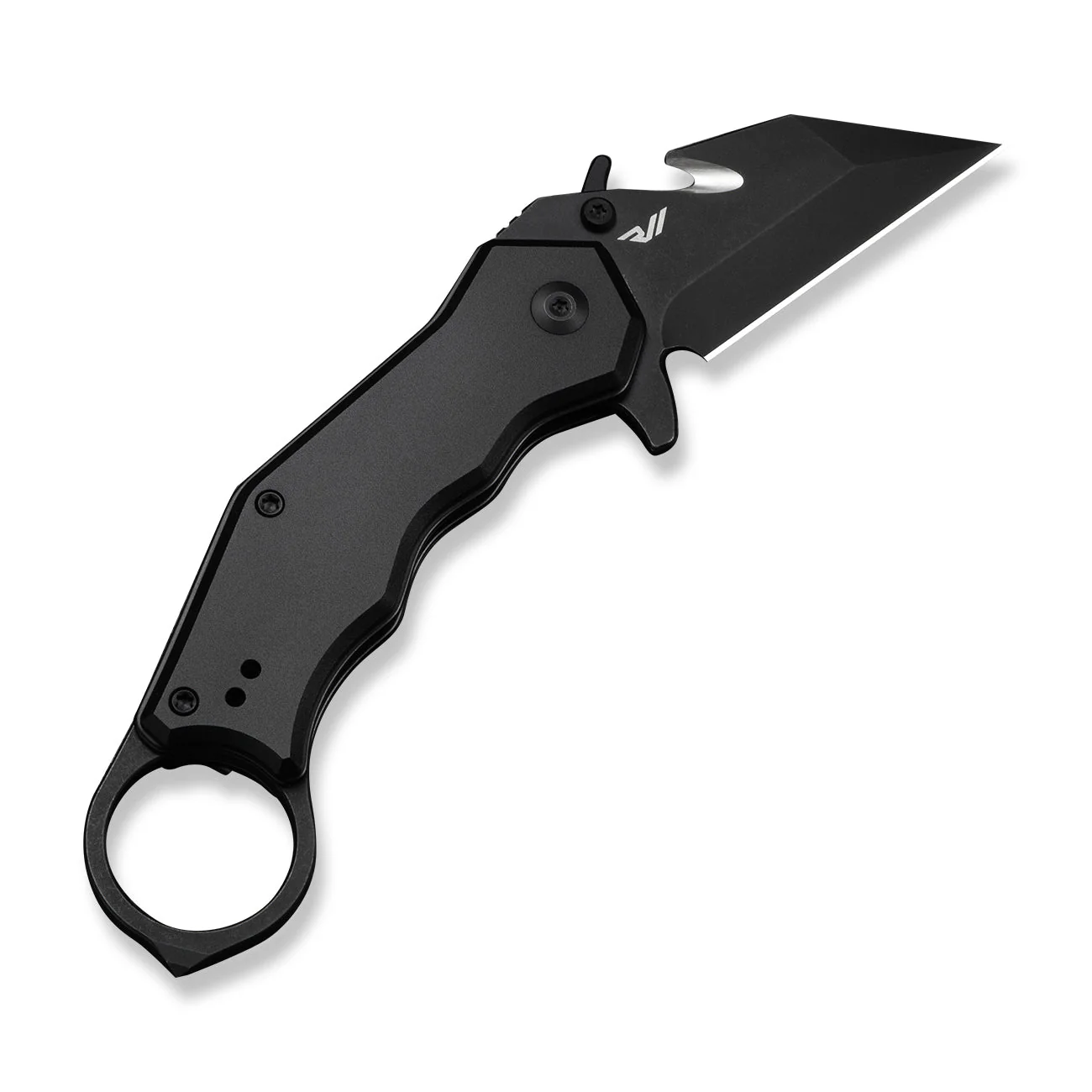 CIVIVI Amaroq Flipper & Thumb Stud & Button Lock Knife Black Aluminum Handle (2.11" Black Stonewashed Nitro-V Blade) C24018-2 - Image 7