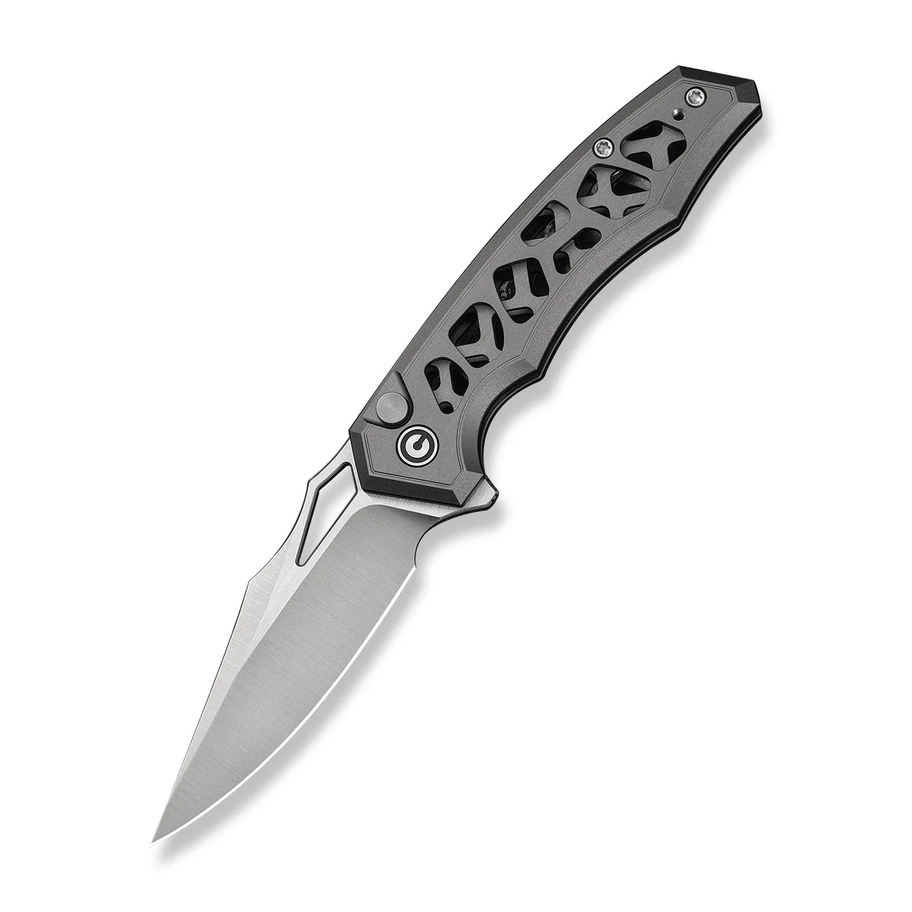 CIVIVI Anaaki Flipper & Thumb Hole & Button Lock Knife Aluminum Handle (2.98" Nitro-V Blade) C24039-2 - Image 8