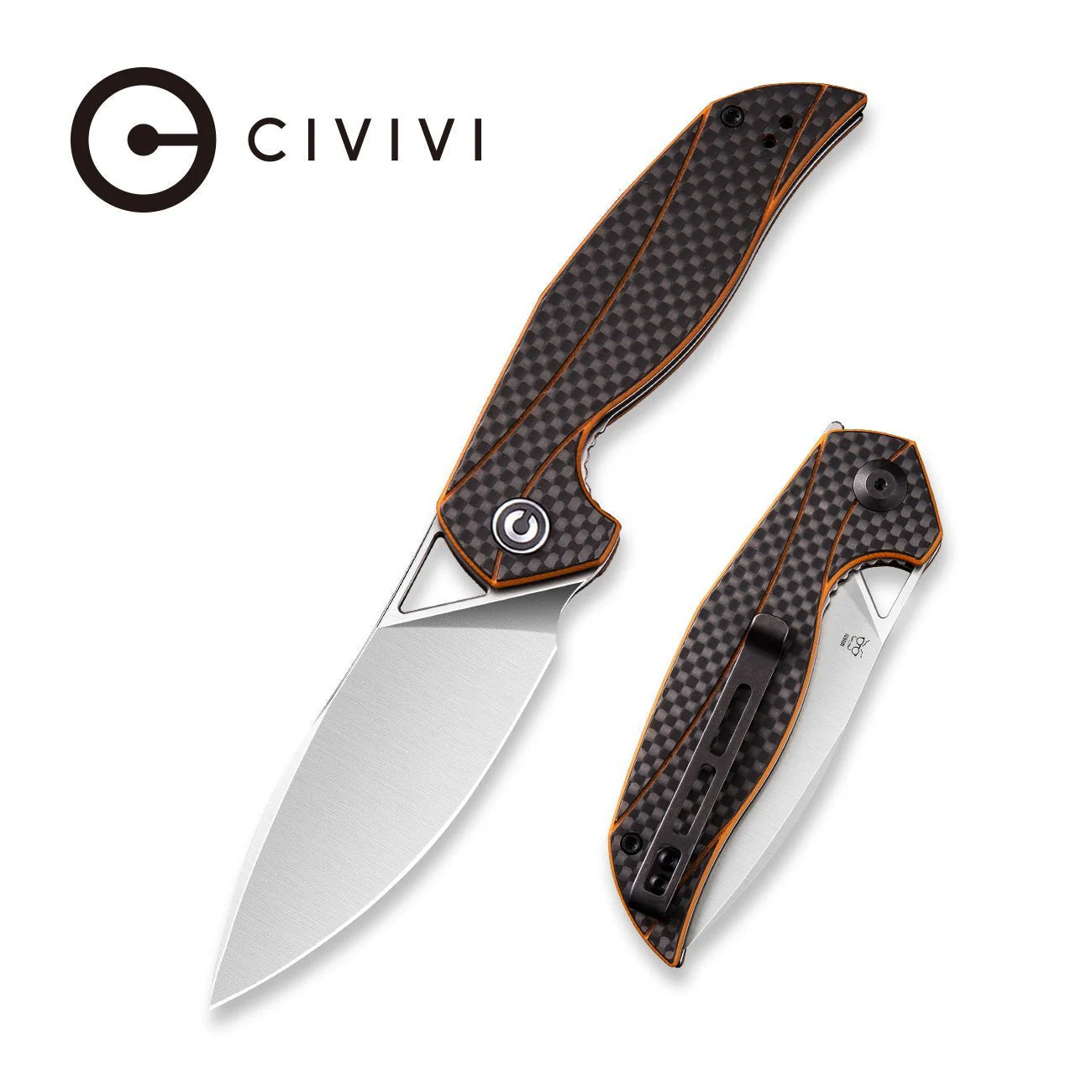 CIVIVI Anthropos Flipper Knife G10 & Carbon Fiber Handle (3.25" D2 Blade) C903A