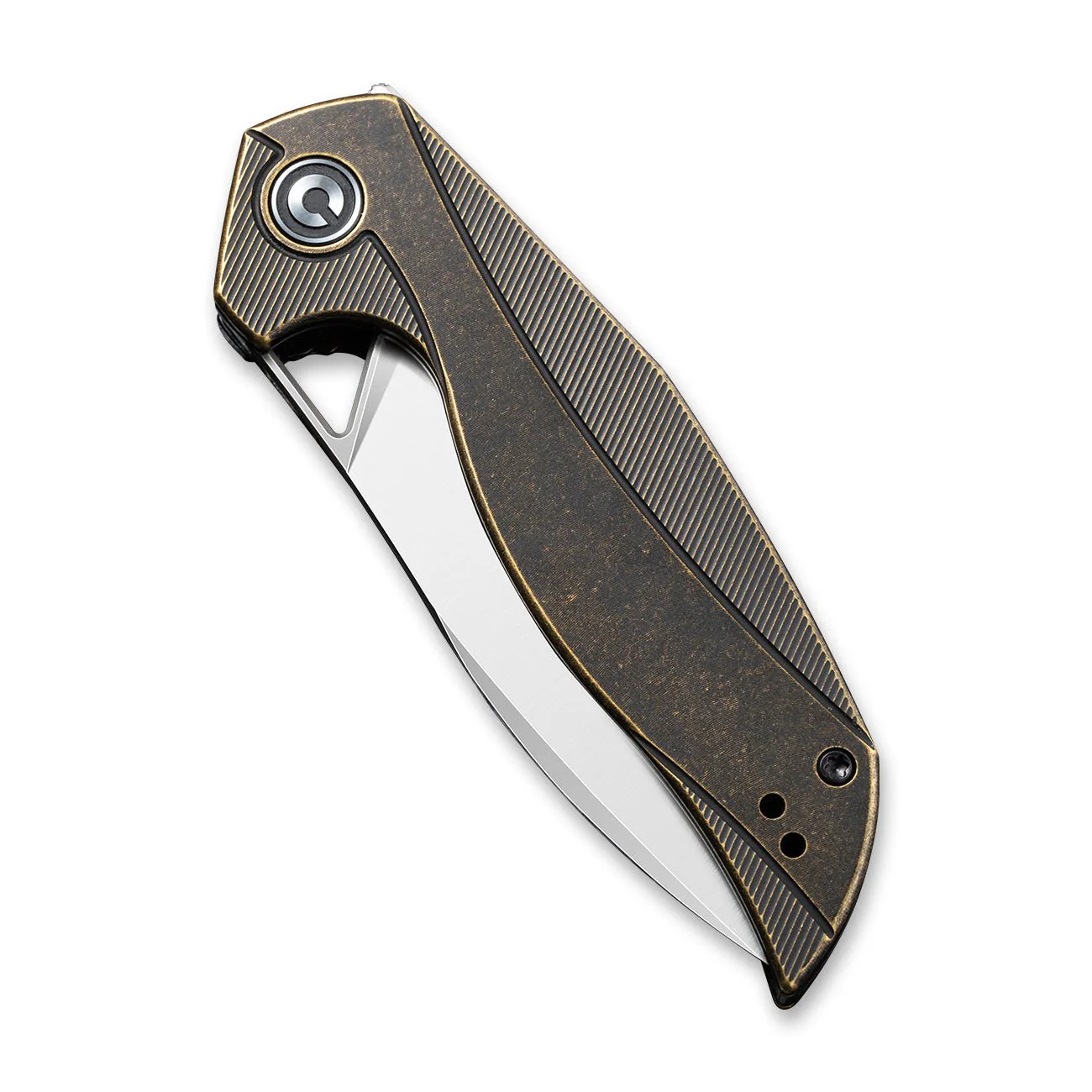 CIVIVI Anthropos Flipper Knife Brass Handle (3.25" 154CM Blade) C903D - Image 5