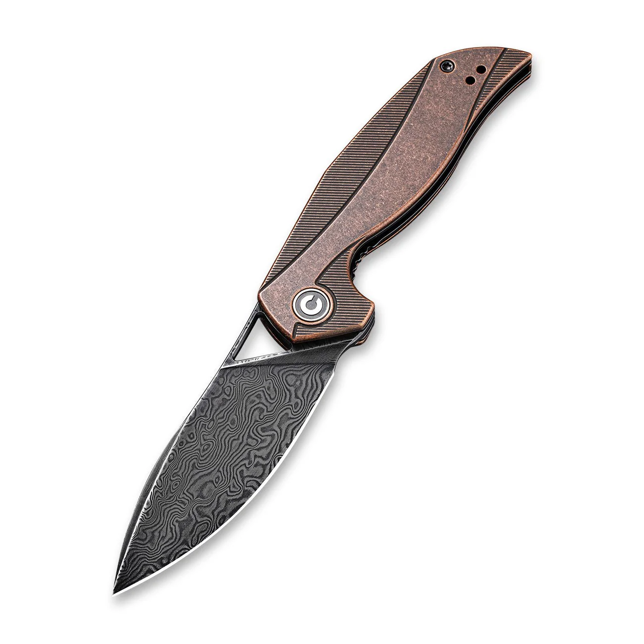 CIVIVI Anthropos Flipper Knife Copper Handle (3.25" Damascus Blade) C903DS-3 - Image 3