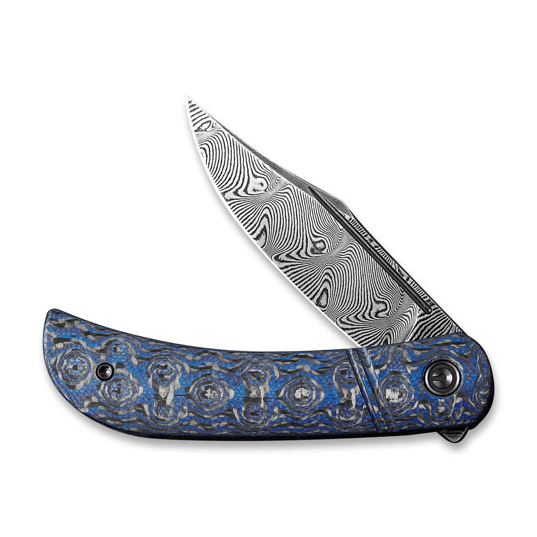 CIVIVI Appalachian Drifter Slip Joint Knife G10 & Carbon Fiber Handle (2.96" Damascus Blade) C2015DS-2 - Image 4
