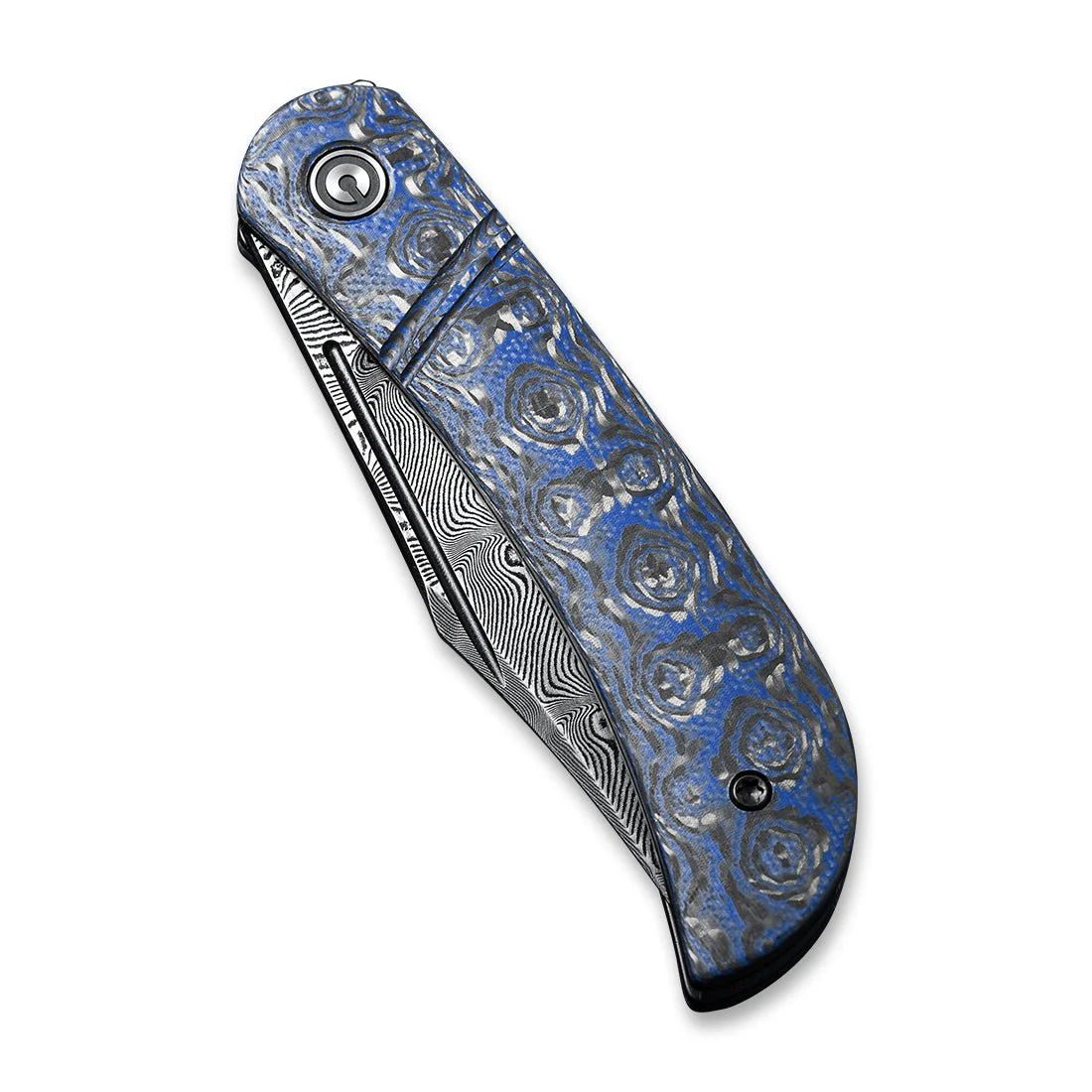 CIVIVI Appalachian Drifter Slip Joint Knife G10 & Carbon Fiber Handle (2.96" Damascus Blade) C2015DS-2 - Image 5