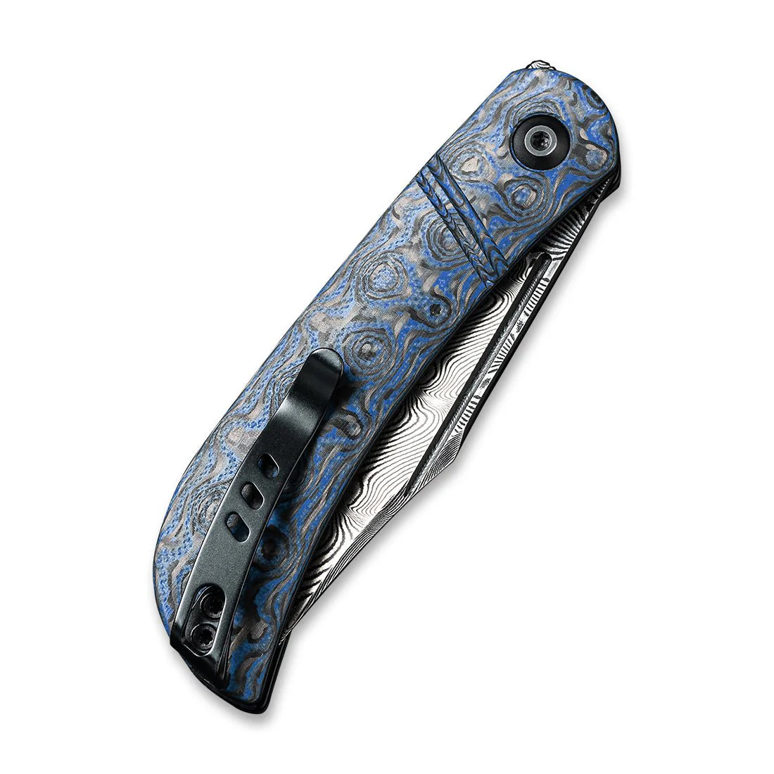CIVIVI Appalachian Drifter Slip Joint Knife G10 & Carbon Fiber Handle (2.96" Damascus Blade) C2015DS-2 - Image 6