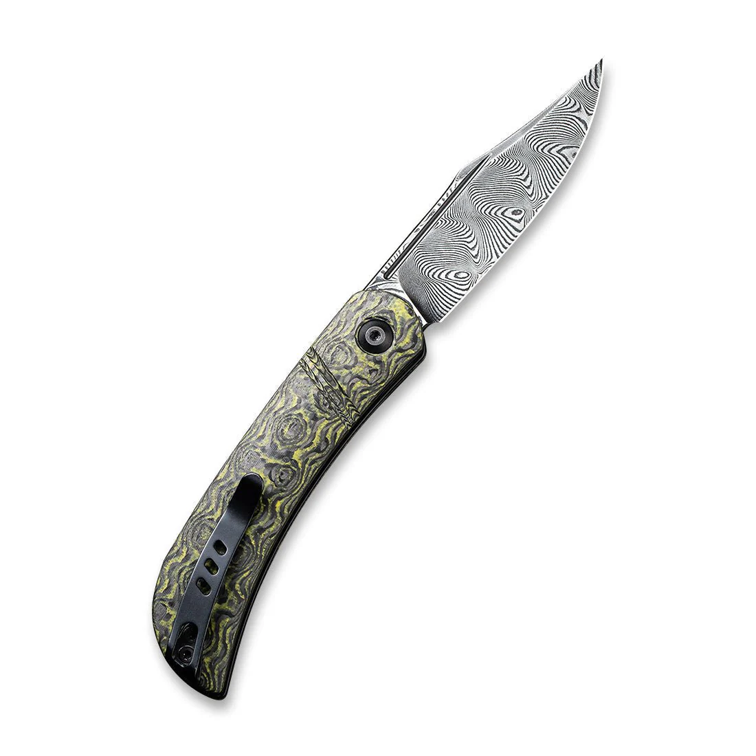 CIVIVI Appalachian Drifter Slip Joint Knife G10 & Carbon Fiber Handle (2.96" Damascus Blade) C2015DS-3 - Image 2