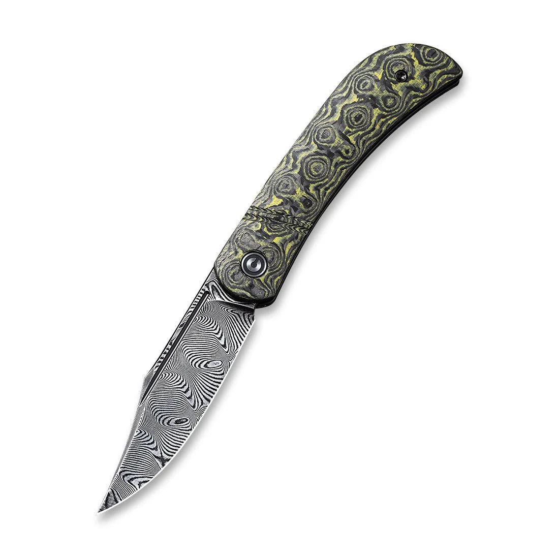 CIVIVI Appalachian Drifter Slip Joint Knife G10 & Carbon Fiber Handle (2.96" Damascus Blade) C2015DS-3 - Image 3