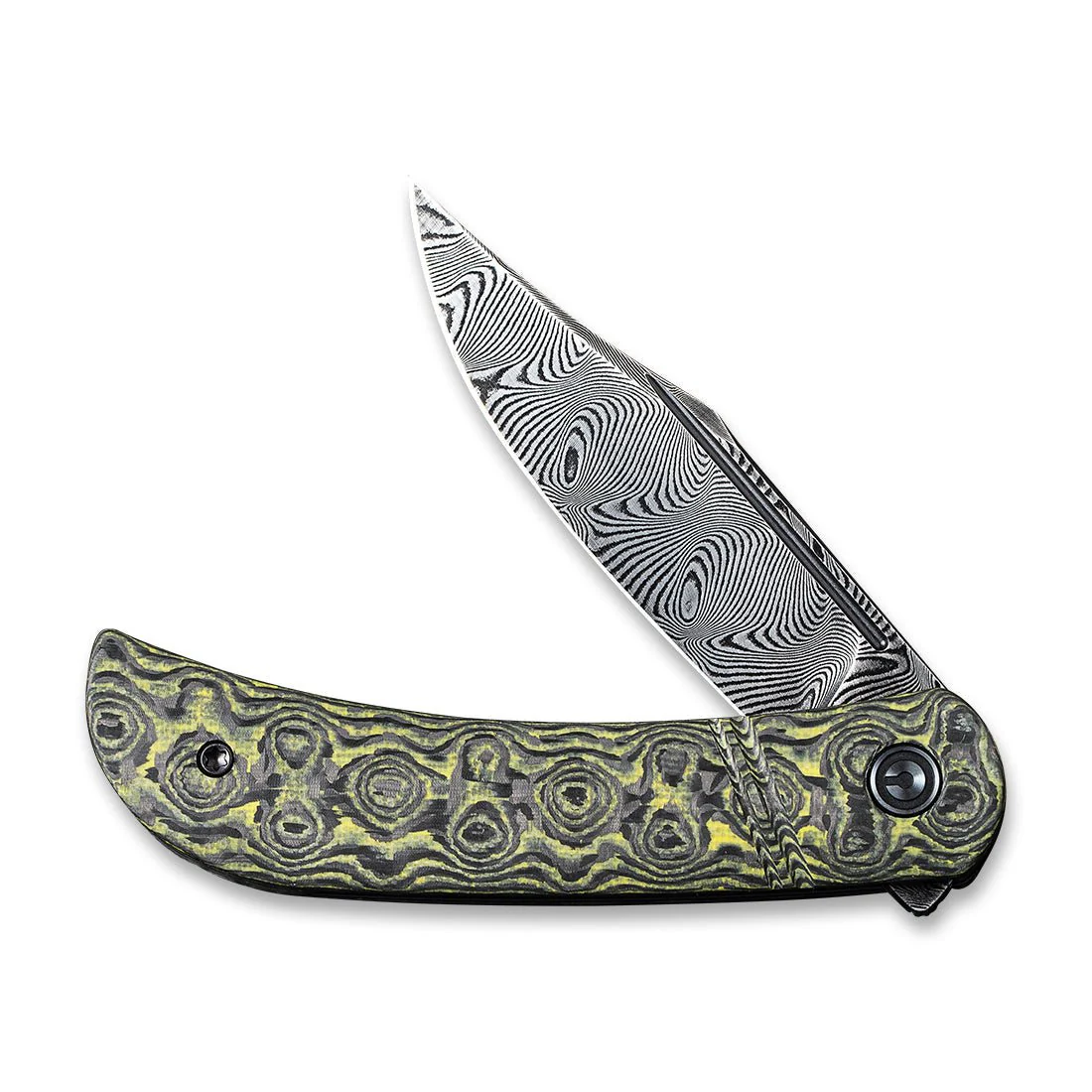 CIVIVI Appalachian Drifter Slip Joint Knife G10 & Carbon Fiber Handle (2.96" Damascus Blade) C2015DS-3 - Image 4