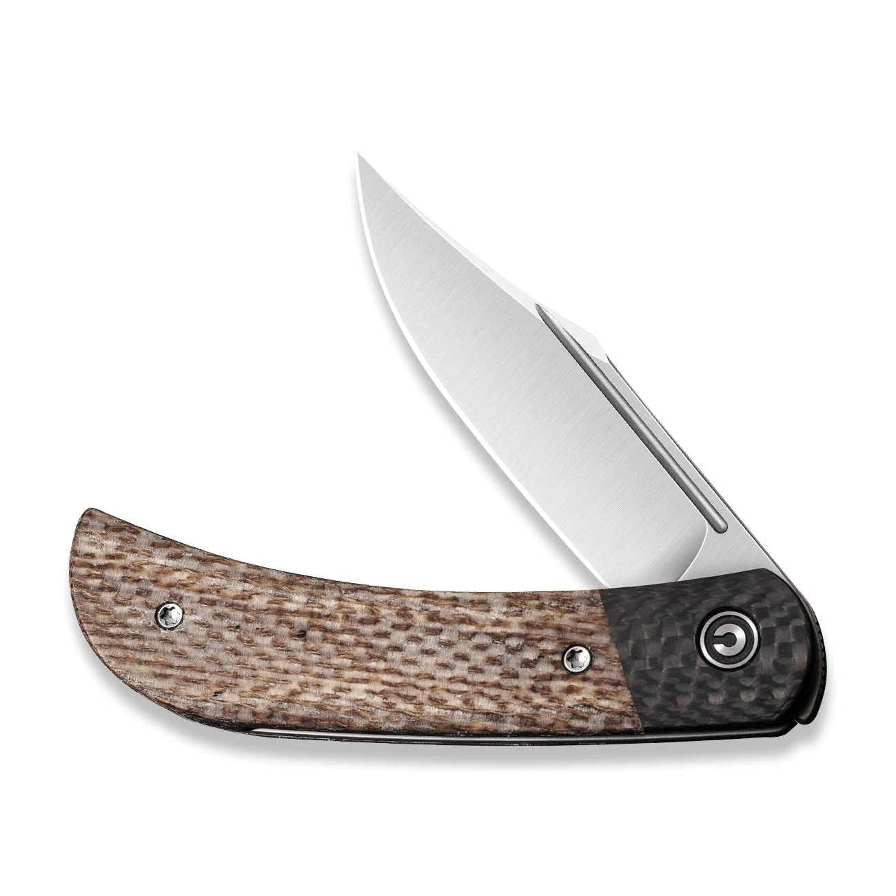 CIVIVI Appalachian Drifter II Front Flipper Knife Micarta & Carbon Fiber Handle (2.96" CPM S35VN Blade) C19010C-2 - Image 4