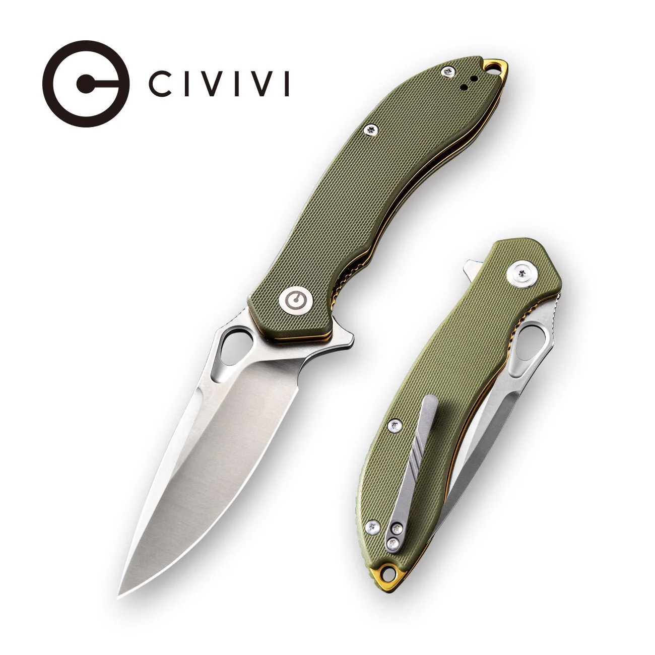 CIVIVI Aquila Flipper & Thumb Hole Knife G10 Handle (3.45" VG-10 Blade) C805B