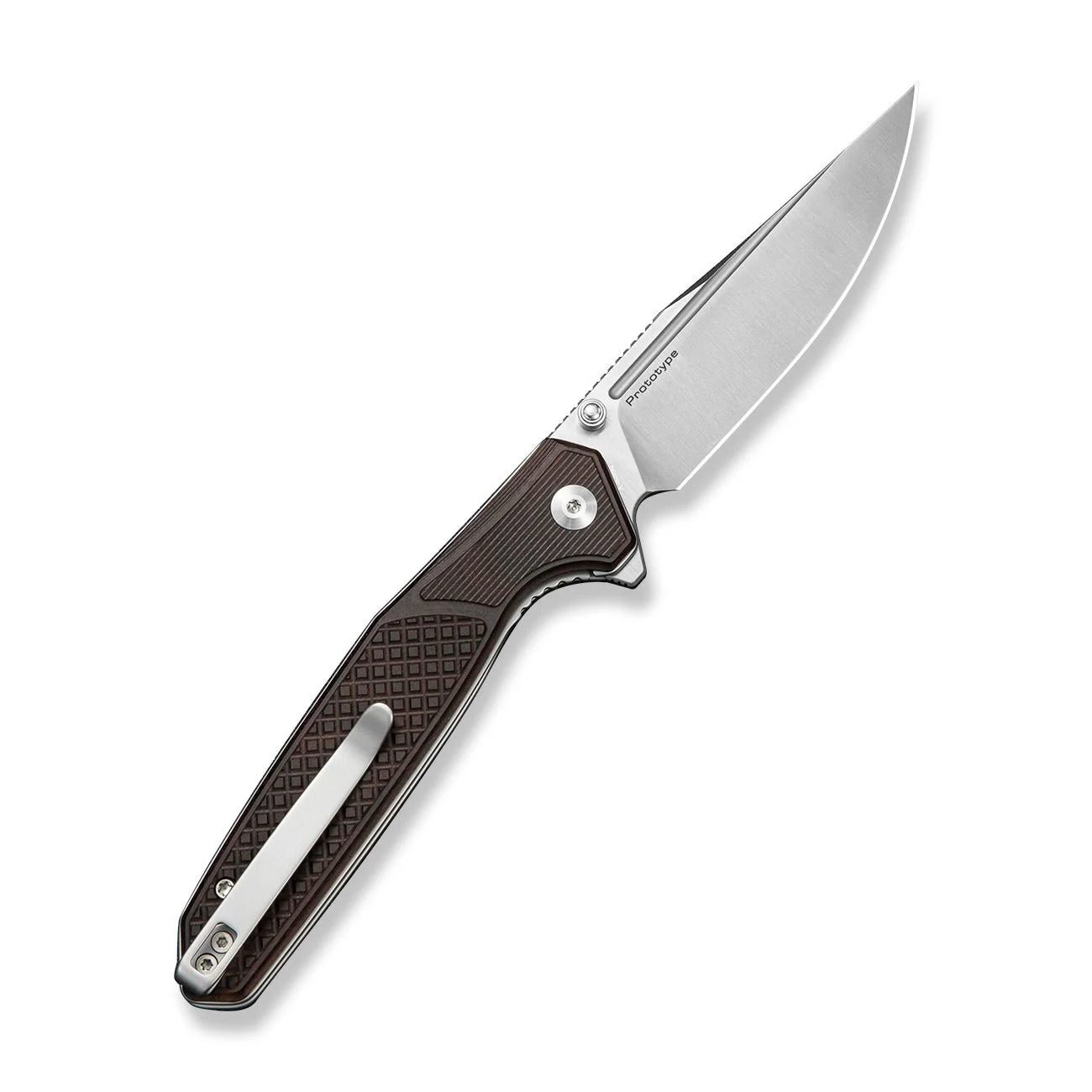 CIVIVI AristoFlick Flipper & Thumb Stud Knife Iron Wood Handle (3.48" Satin Finished Nitro-V Blade) C24093 Sample2 - Image 2
