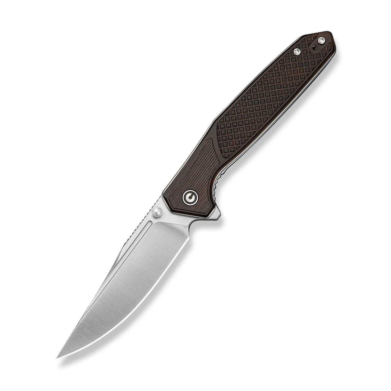 CIVIVI AristoFlick Flipper & Thumb Stud Knife Iron Wood Handle (3.48" Satin Finished Nitro-V Blade) C24093 Sample2 - Image 3