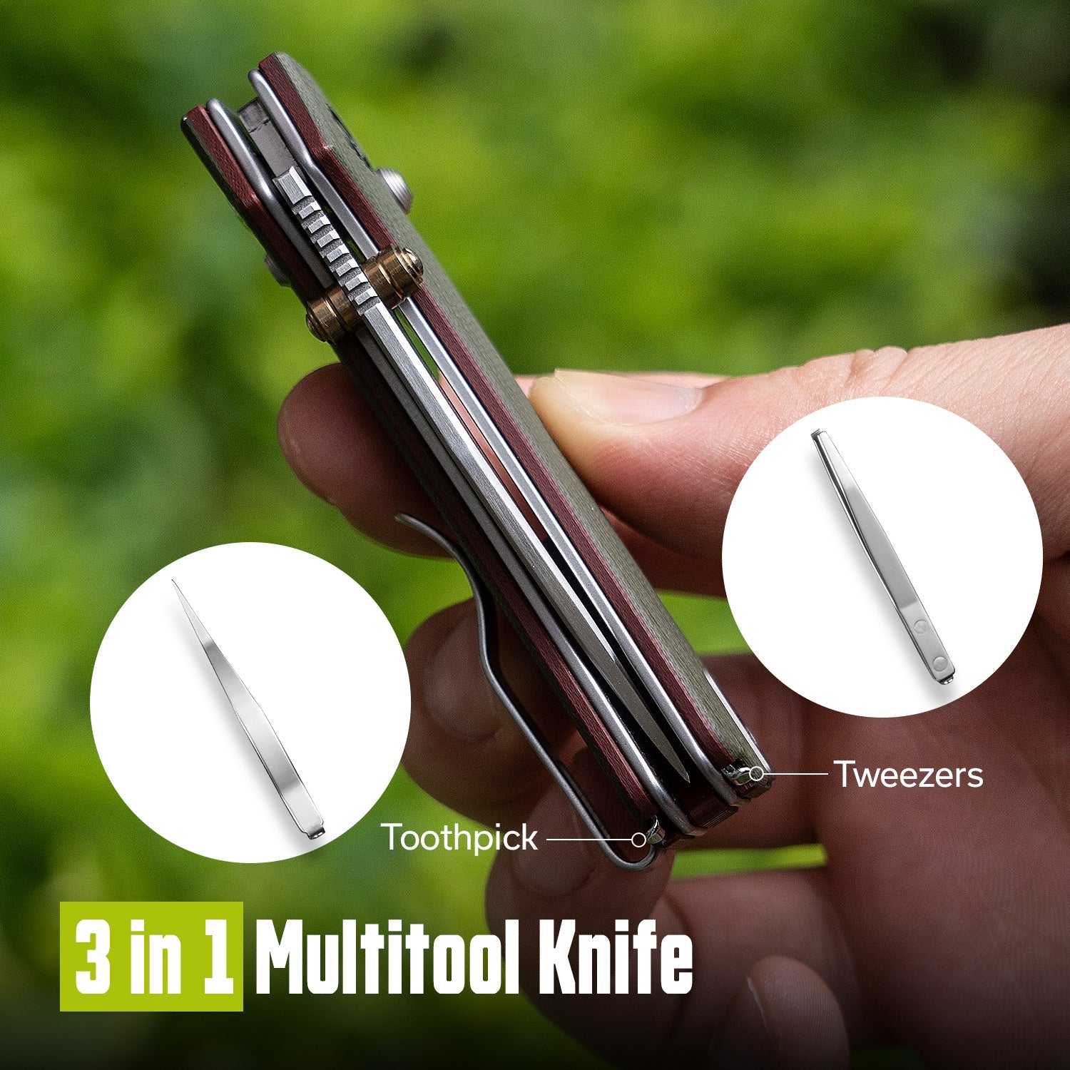 CIVIVI Baby Banter 2 - TG Thumb Stud & Crossbar Lock Knife G10 Handle (2.34" 14C28N Blade) C24074-1 - Image 3