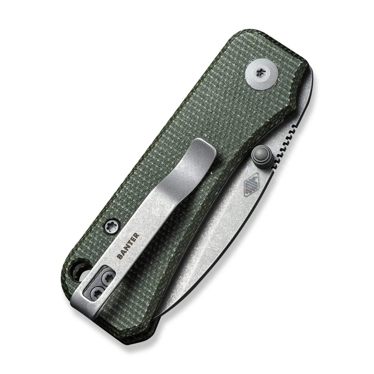 CIVIVI Baby Banter Thumb Stud Knife Micarta Handle (2.34" Nitro-V Blade) C19068SB-1 - Image 7