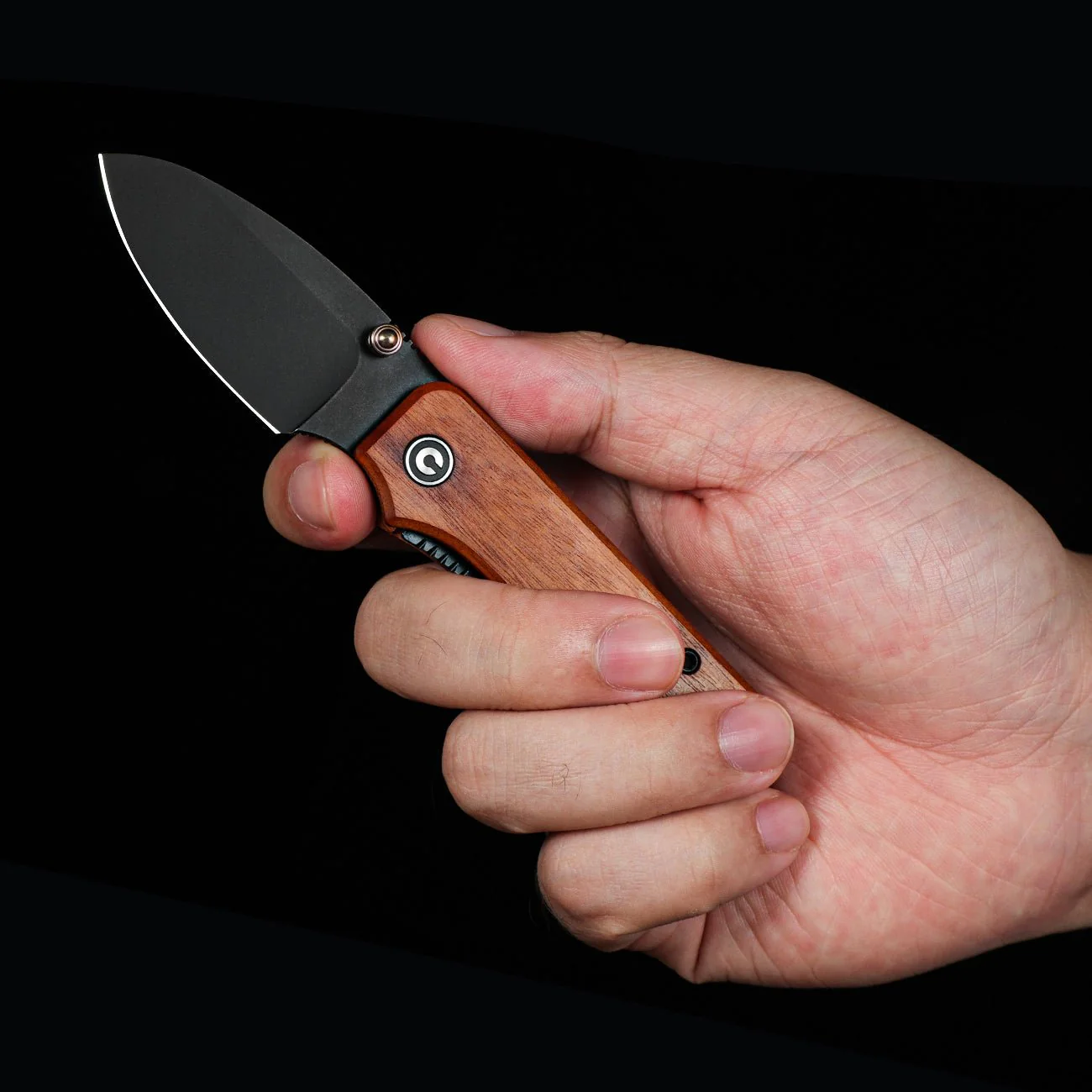 CIVIVI Baby Banter Thumb Stud Knife Wood Handle (2.34" Nitro-V Blade) C19068SB-2 - Image 8