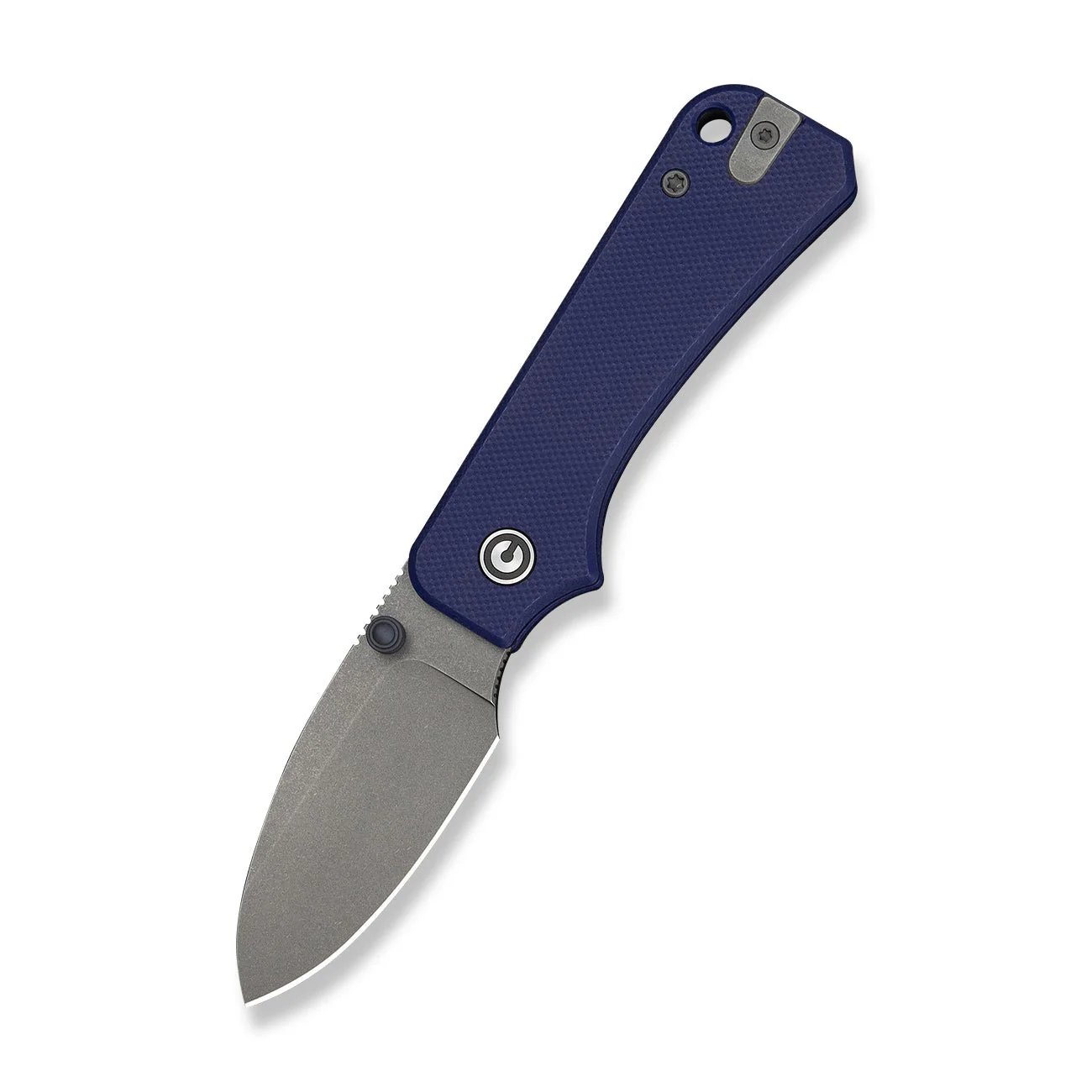CIVIVI Baby Banter Slip Joint Thumb Stud Knife Blue G10 Handle (2.34" Gray Stonewashed Nitro-V Blade) C25066A-1 - Image 3