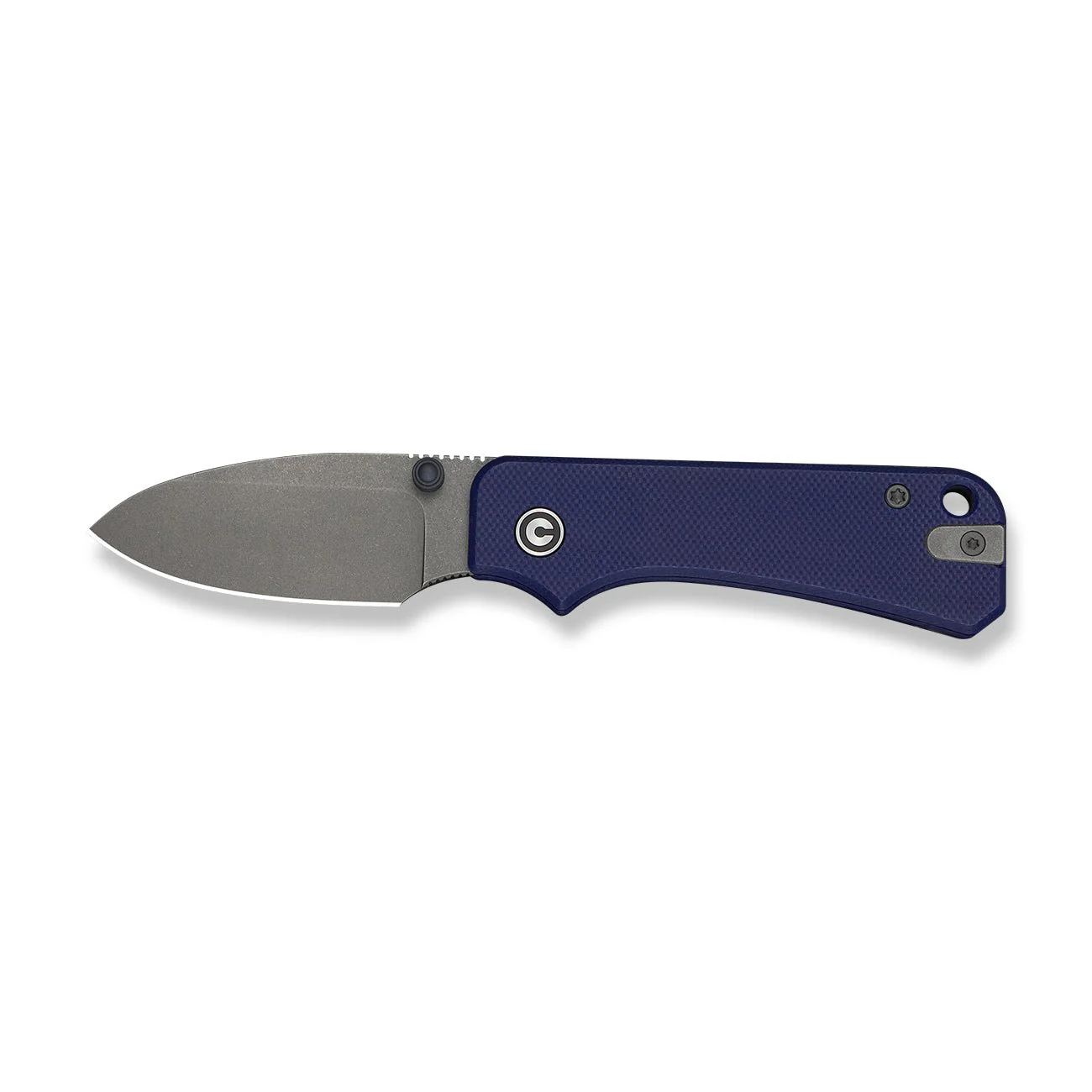 CIVIVI Baby Banter Slip Joint Thumb Stud Knife Blue G10 Handle (2.34" Gray Stonewashed Nitro-V Blade) C25066A-1 - Image 4