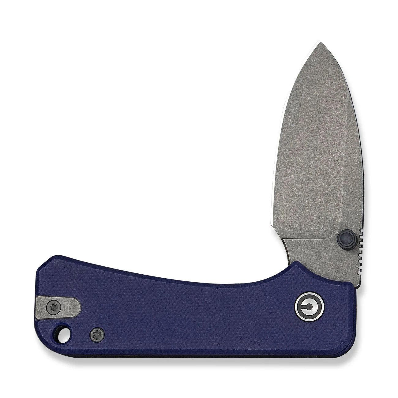 CIVIVI Baby Banter Slip Joint Thumb Stud Knife Blue G10 Handle (2.34" Gray Stonewashed Nitro-V Blade) C25066A-1 - Image 5