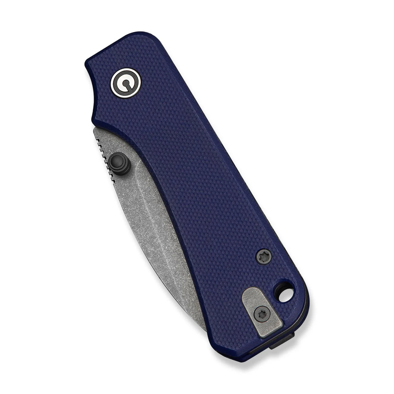 CIVIVI Baby Banter Slip Joint Thumb Stud Knife Blue G10 Handle (2.34" Gray Stonewashed Nitro-V Blade) C25066A-1 - Image 6