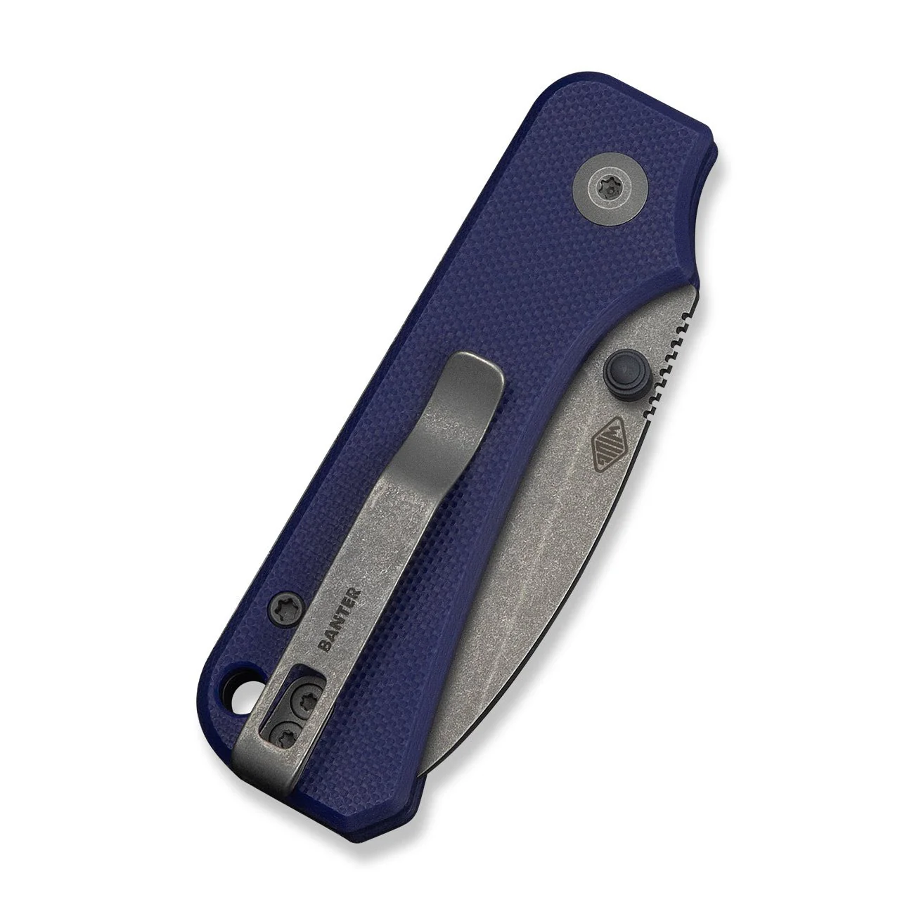CIVIVI Baby Banter Slip Joint Thumb Stud Knife Blue G10 Handle (2.34" Gray Stonewashed Nitro-V Blade) C25066A-1 - Image 7