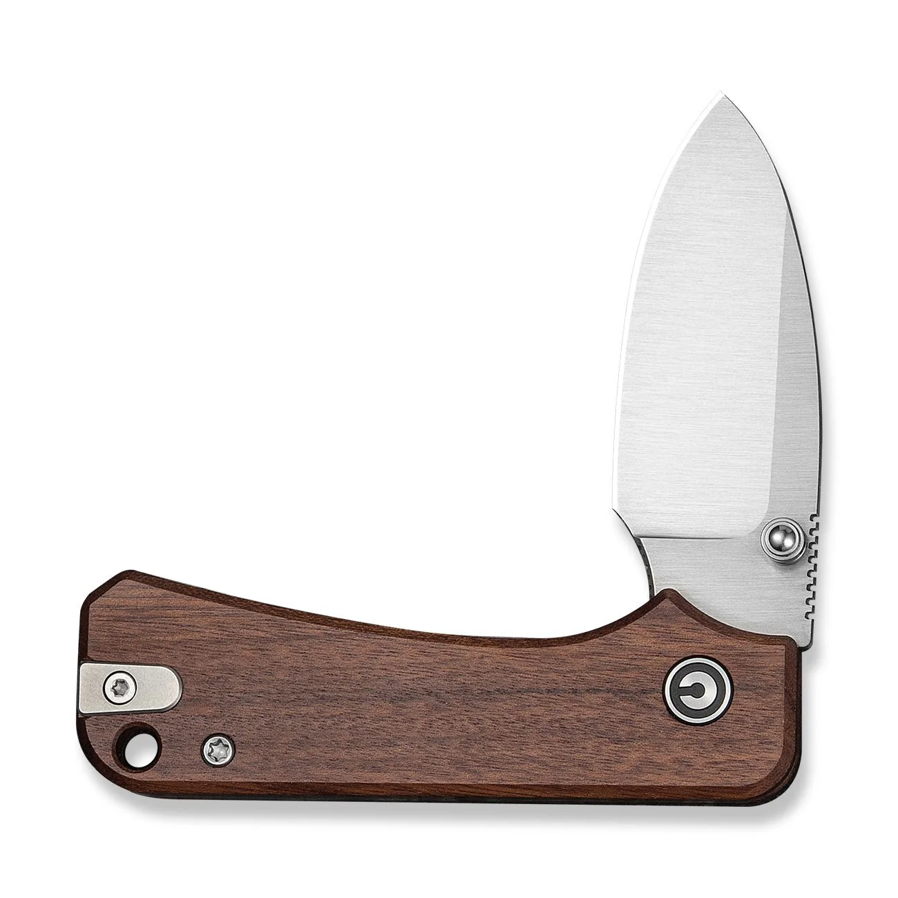 CIVIVI Baby Banter Slip Joint Thumb Stud Knife Guibourtia Wood Handle (2.34" Satin Finished Nitro-V Blade) C25066A-2 - Image 5