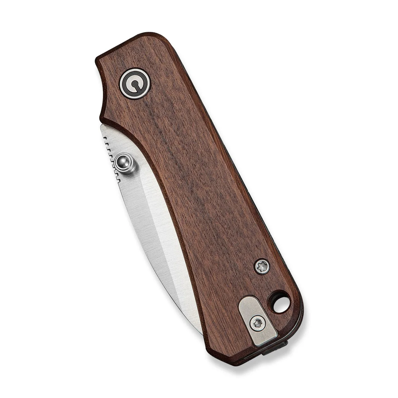 CIVIVI Baby Banter Slip Joint Thumb Stud Knife Guibourtia Wood Handle (2.34" Satin Finished Nitro-V Blade) C25066A-2 - Image 6