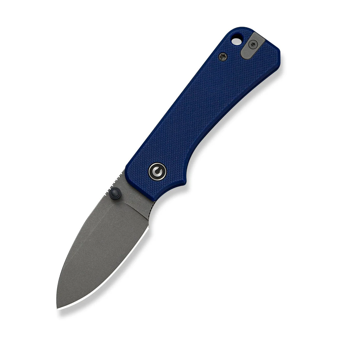 CIVIVI Baby Banter Slip Joint Thumb Stud Knife Blue G10 Handle (2.34" Gray Stonewashed Nitro-V Blade) C25066A Sample1 - Image 3