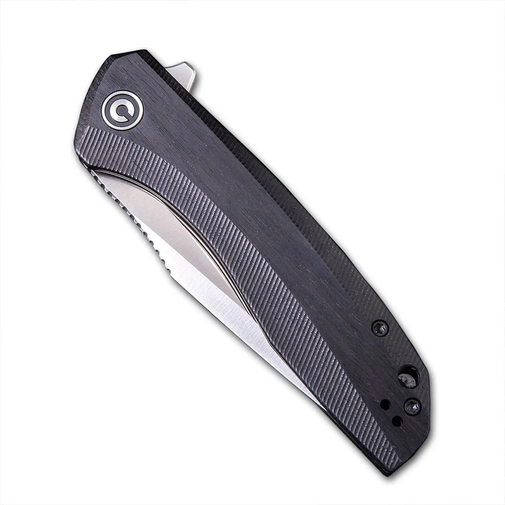 CIVIVI Baklash Flipper Knife Wood Handle (3.5'' 9Cr18MoV Blade) C801E - Image 4