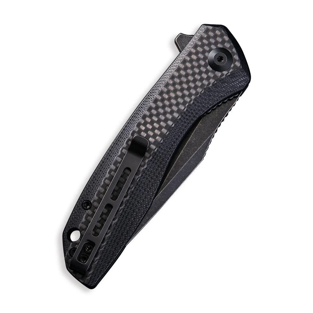 CIVIVI Baklash Flipper Knife G10 & Carbon Fiber Handle (3.5" 9Cr18MoV Blade) C801I - Image 6