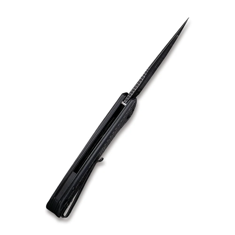 CIVIVI Baklash Flipper Knife G10 & Carbon Fiber Handle (3.5" 9Cr18MoV Blade) C801I - Image 8