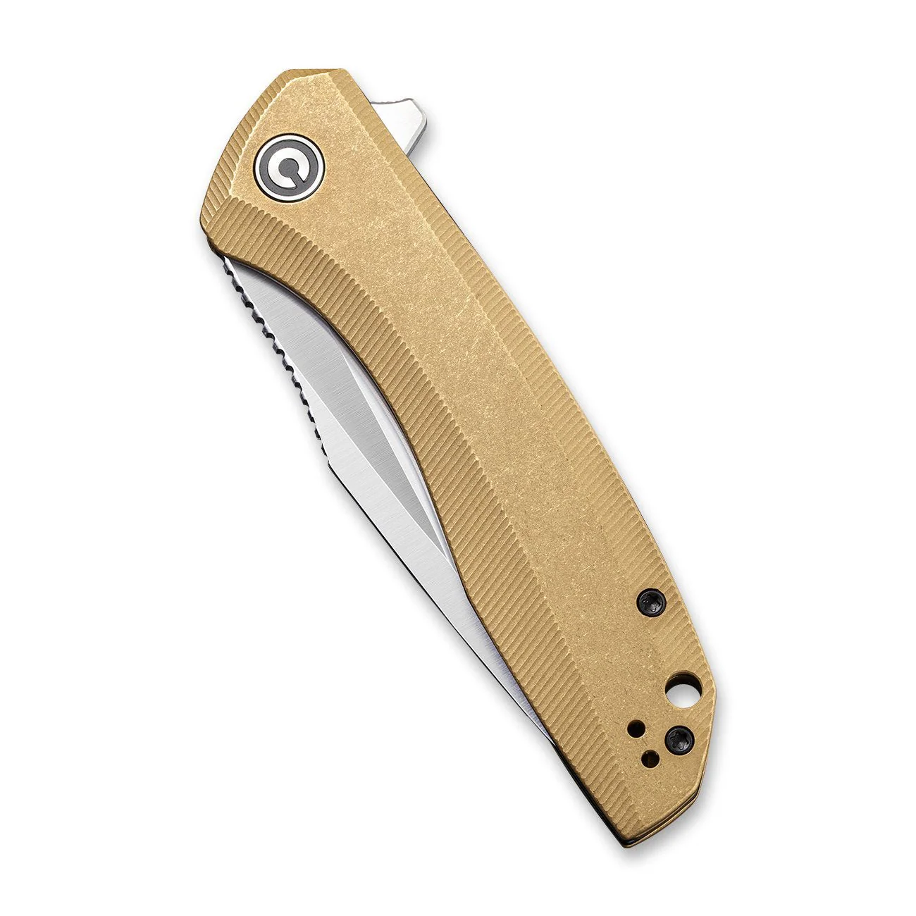 CIVIVI Baklash Flipper Knife Brass Handle (3.5" 154CM Blade) C801J - Image 5