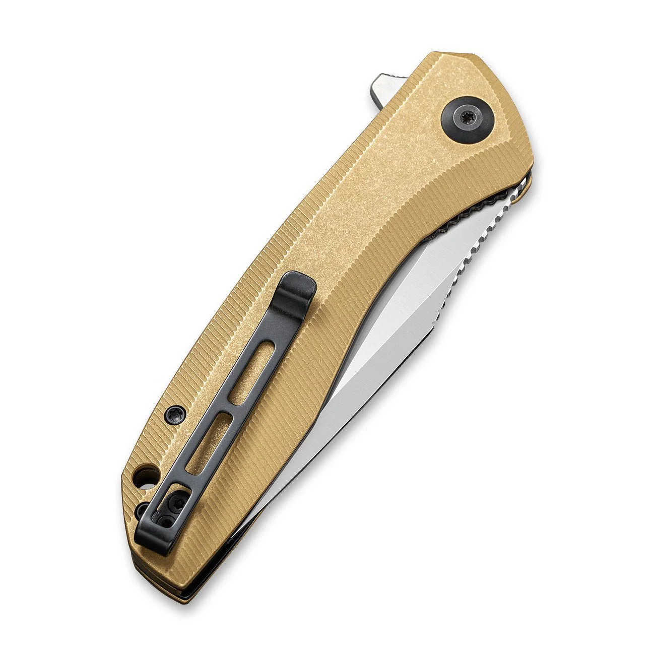 CIVIVI Baklash Flipper Knife Brass Handle (3.5" 154CM Blade) C801J - Image 6