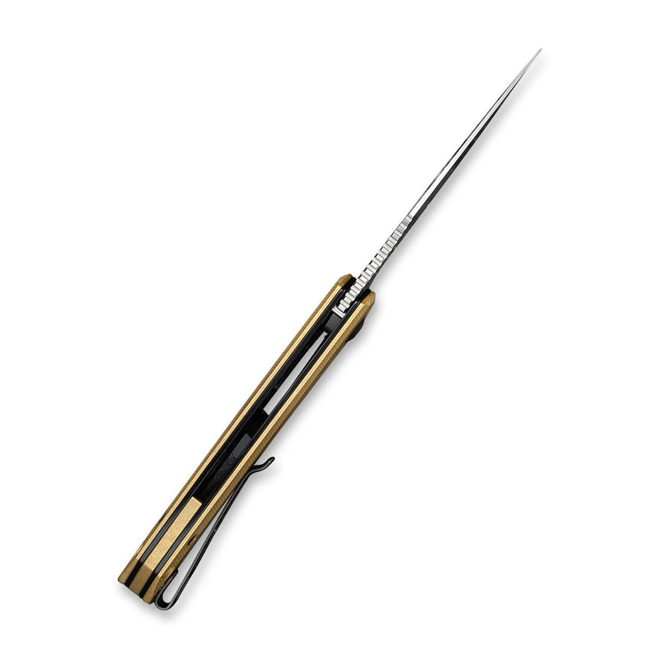 CIVIVI Baklash Flipper Knife Brass Handle (3.5" 154CM Blade) C801J - Image 8