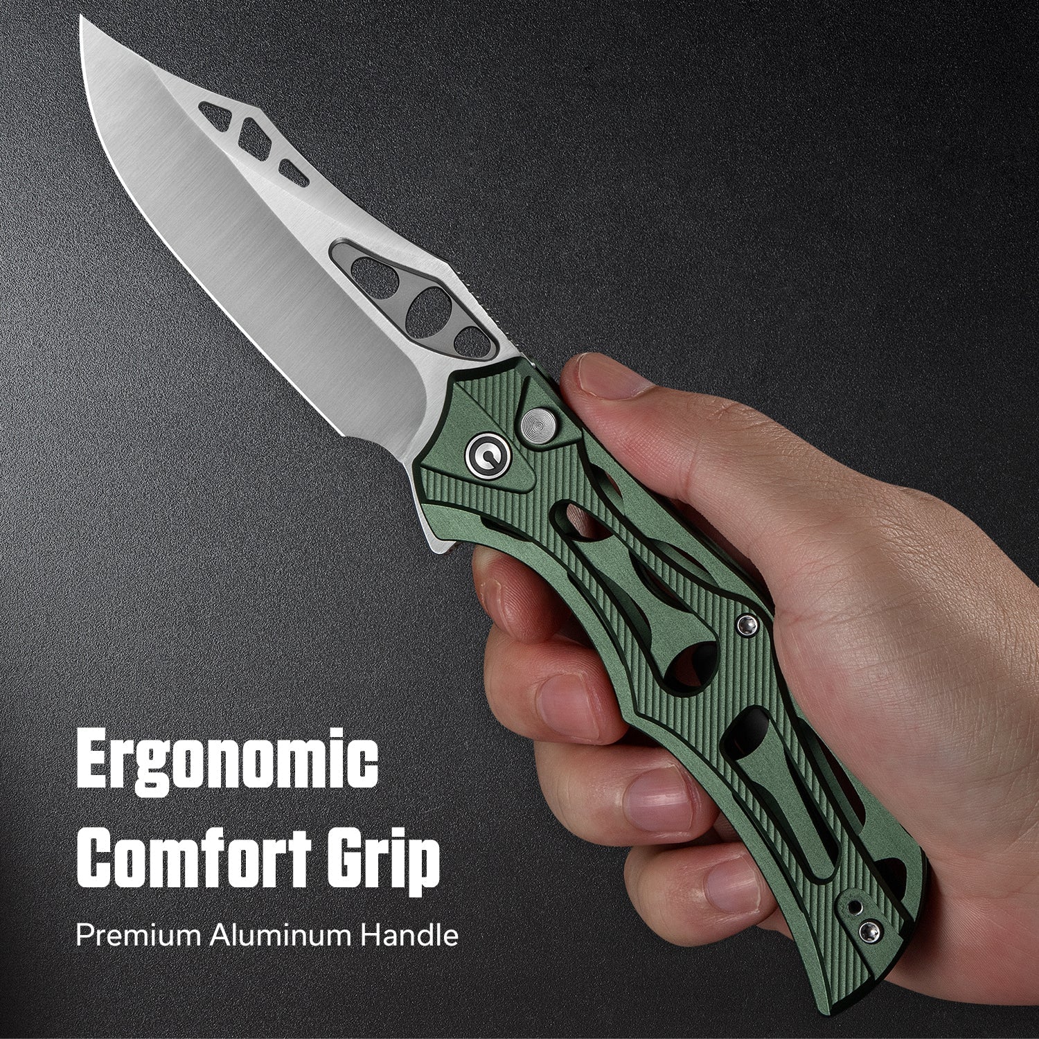 CIVIVI Biophase Flipper & Button Lock Knife Aluminum Handle (3.48" Nitro-V Blade) C23083-1 - Image 3