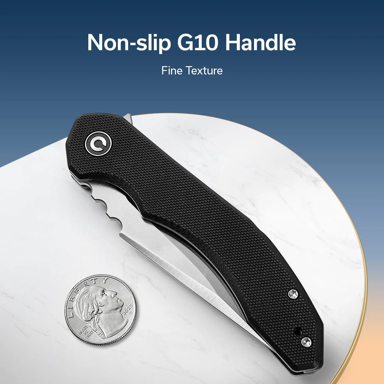 CIVIVI Bluetick Flipper Knife G10 Handle (3.47" 14C28N Blade) C23050-1 - Image 5