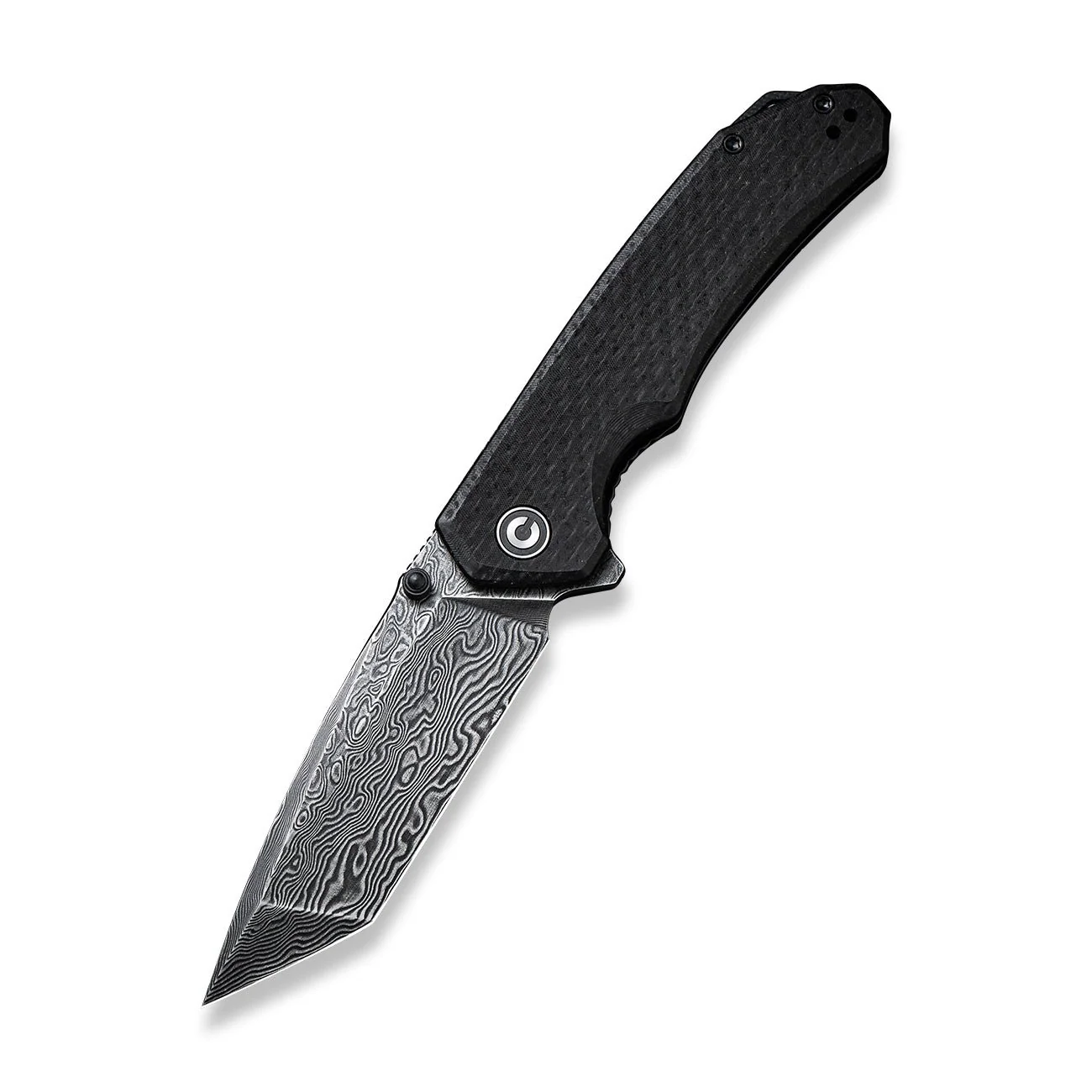 CIVIVI Brazen Flipper & Thumb Stud Knife Micarta Handle (3.46" Damascus Blade) C2023DS-1 - Image 3