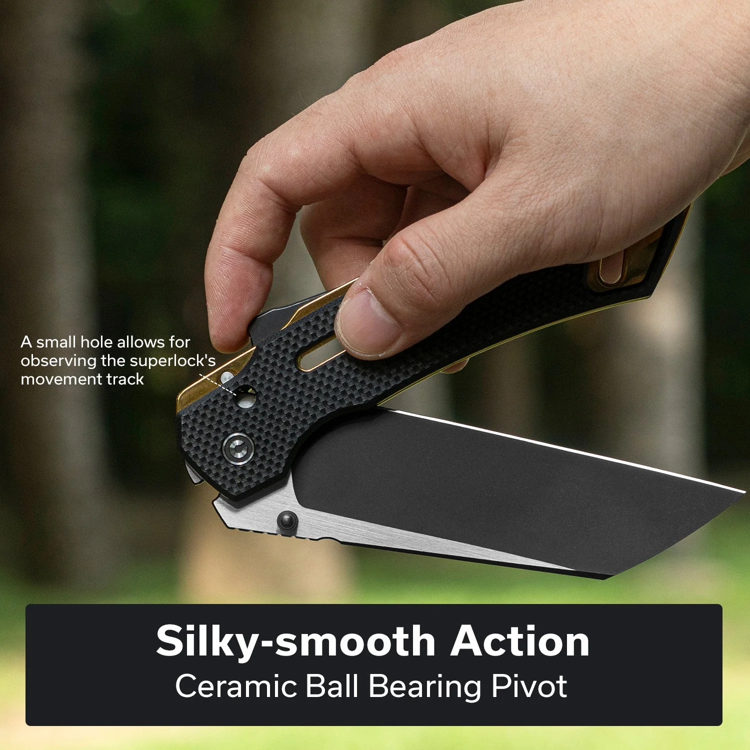 CIVIVI Buster FG Thumb Stud & Superlock Knife G10 Handle (4.2" Nitro-V Blade) C24052-1 - Image 5