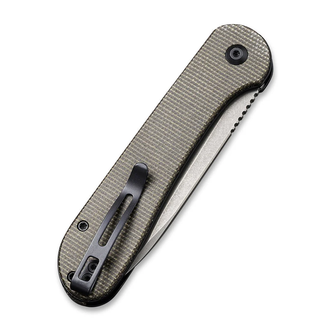 CIVIVI Button Lock Elementum Pocket Knife Micarta Handle (3.47" 14C28N Blade) C2103C - Image 6