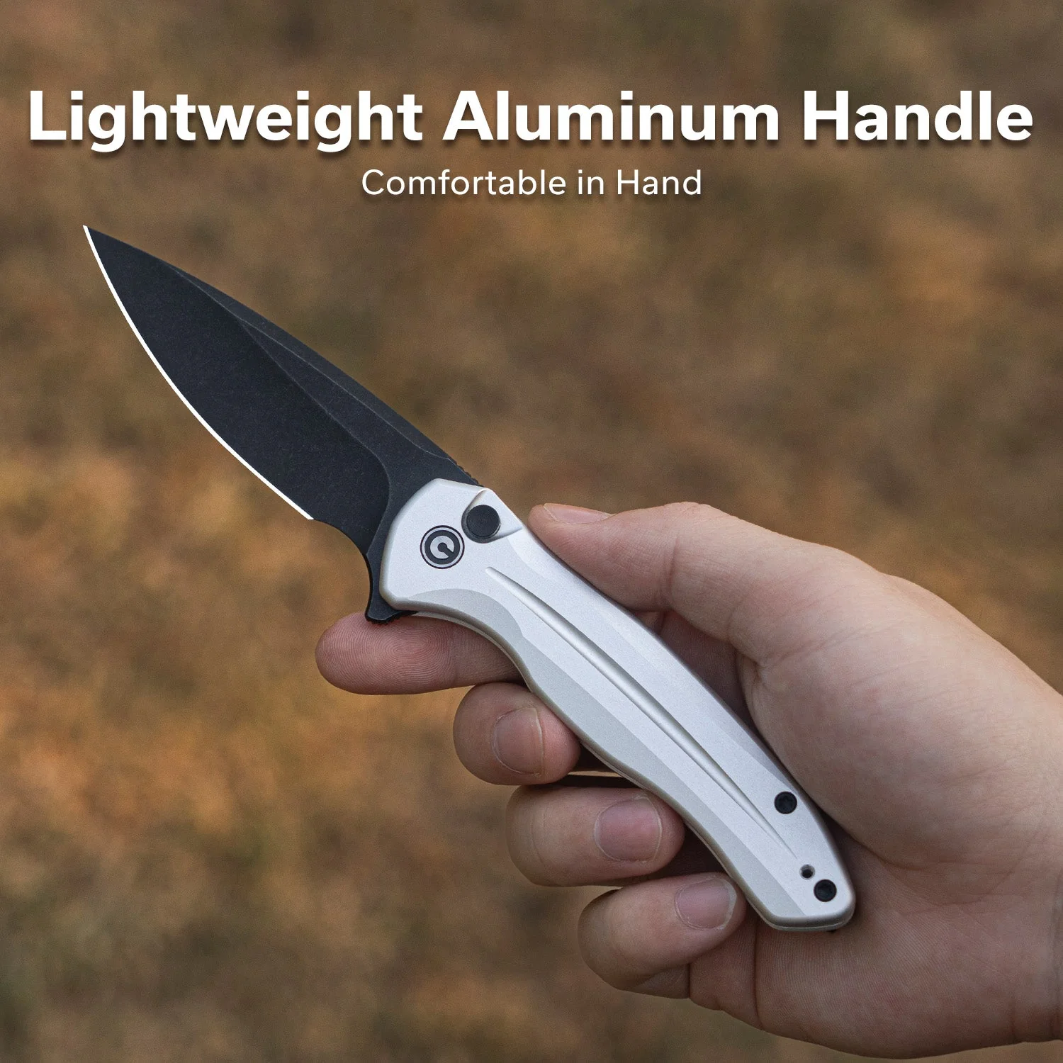 CIVIVI Button Lock Kitefin Flipper Knife Aluminum Handle (3.22" 14C28N Blade) C24091-2 - Image 3