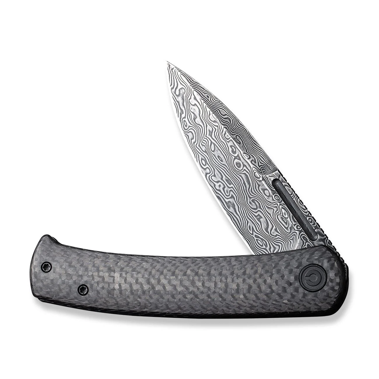 CIVIVI Caetus Flipper Knife Carbon Fiber Handle (3.48" Damascus Blade) C21025C-DS1 - Image 10