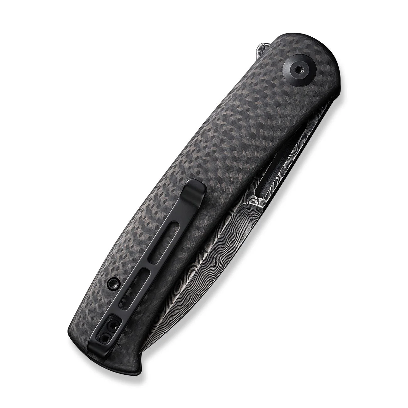 CIVIVI Caetus Flipper Knife Carbon Fiber Handle (3.48" Damascus Blade) C21025C-DS1 - Image 12