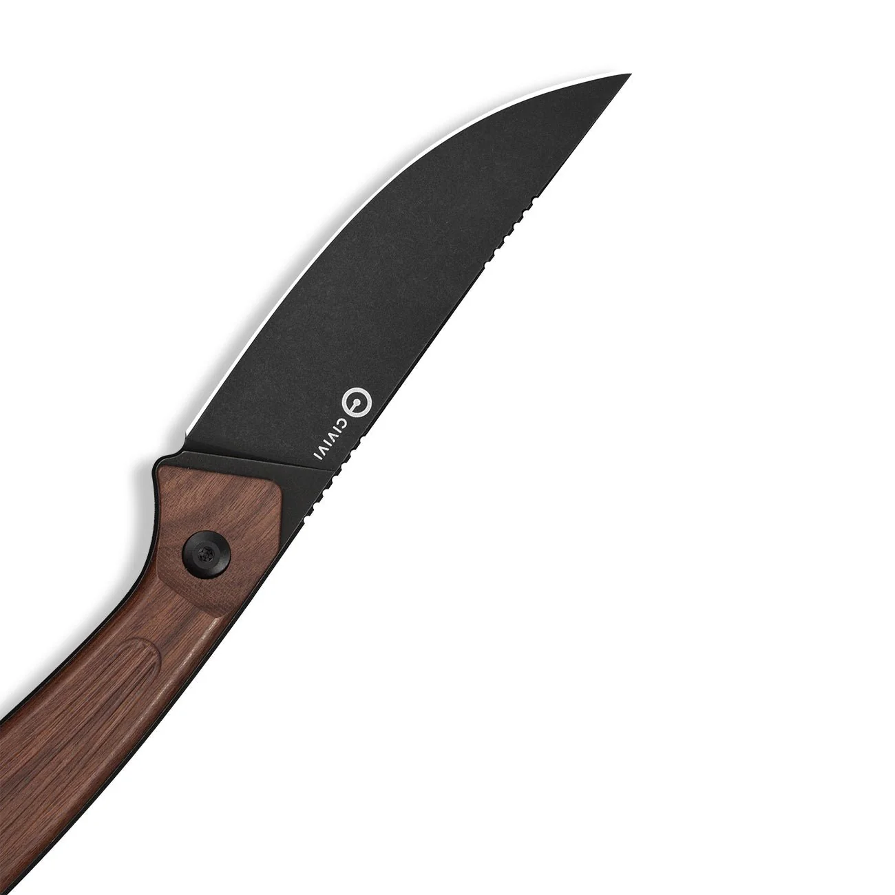 CIVIVI Carveth Hunting Fixed Blade Knife Guibourtia Wood Handle (3.59" Black Stonewashed AEB-L Blade) C25040-3, With 1PC Black Lanyard, Black Kydex Sheath & T-Clip - Image 10